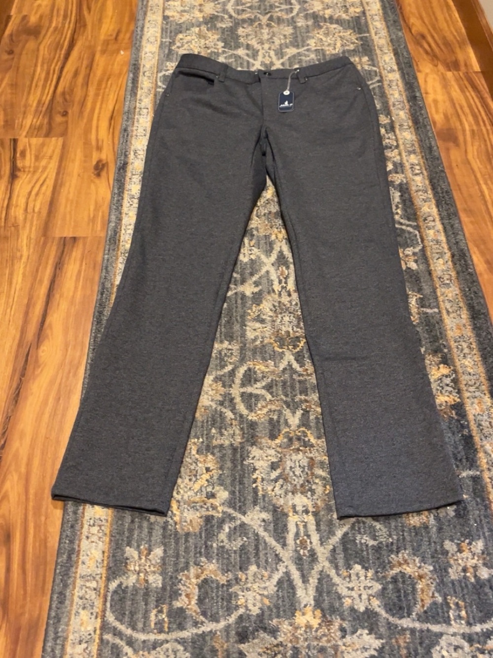 Johnnie-O Men's Charcoal Gray Burbank Performance Pants 30x32 5 Pocket Stretch
